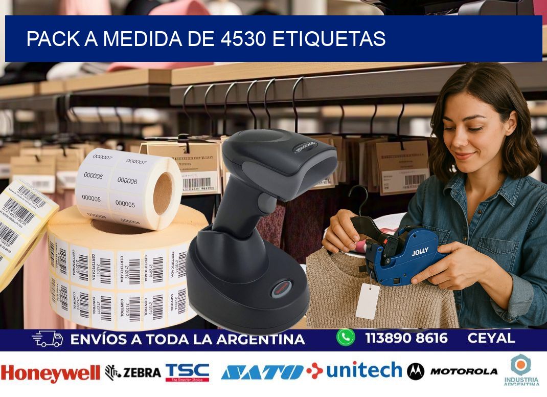 Pack a medida de 4530 etiquetas