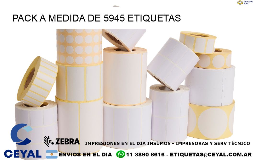 Pack a medida de 5945 etiquetas