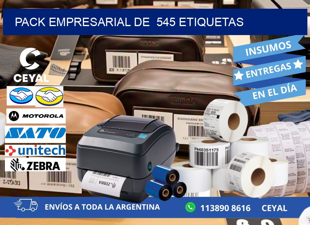 Pack empresarial de  545 etiquetas