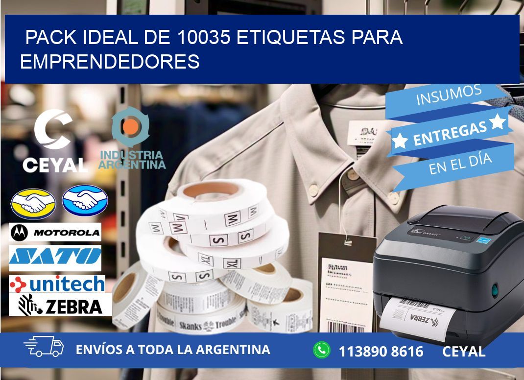 Pack ideal de 10035 etiquetas para emprendedores
