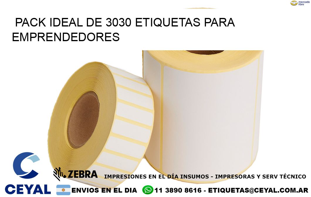 Pack ideal de 3030 etiquetas para emprendedores