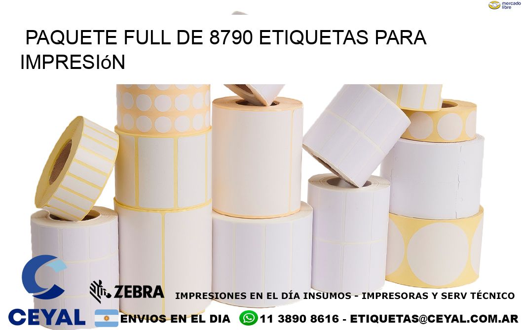 Paquete full de 8790 etiquetas para impresión