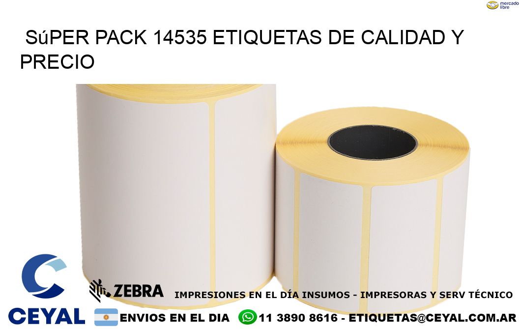 Súper pack 14535 etiquetas de calidad y precio