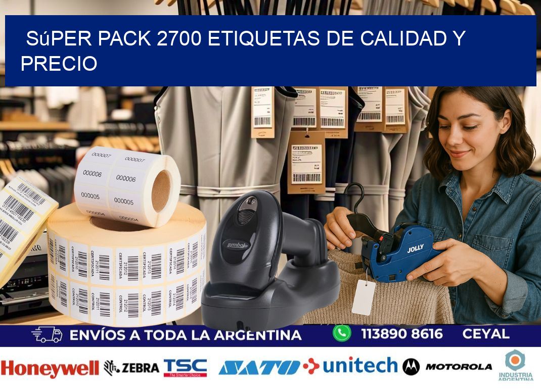 Súper pack 2700 etiquetas de calidad y precio