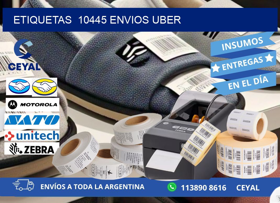 etiquetas  10445 ENVIOS UBER