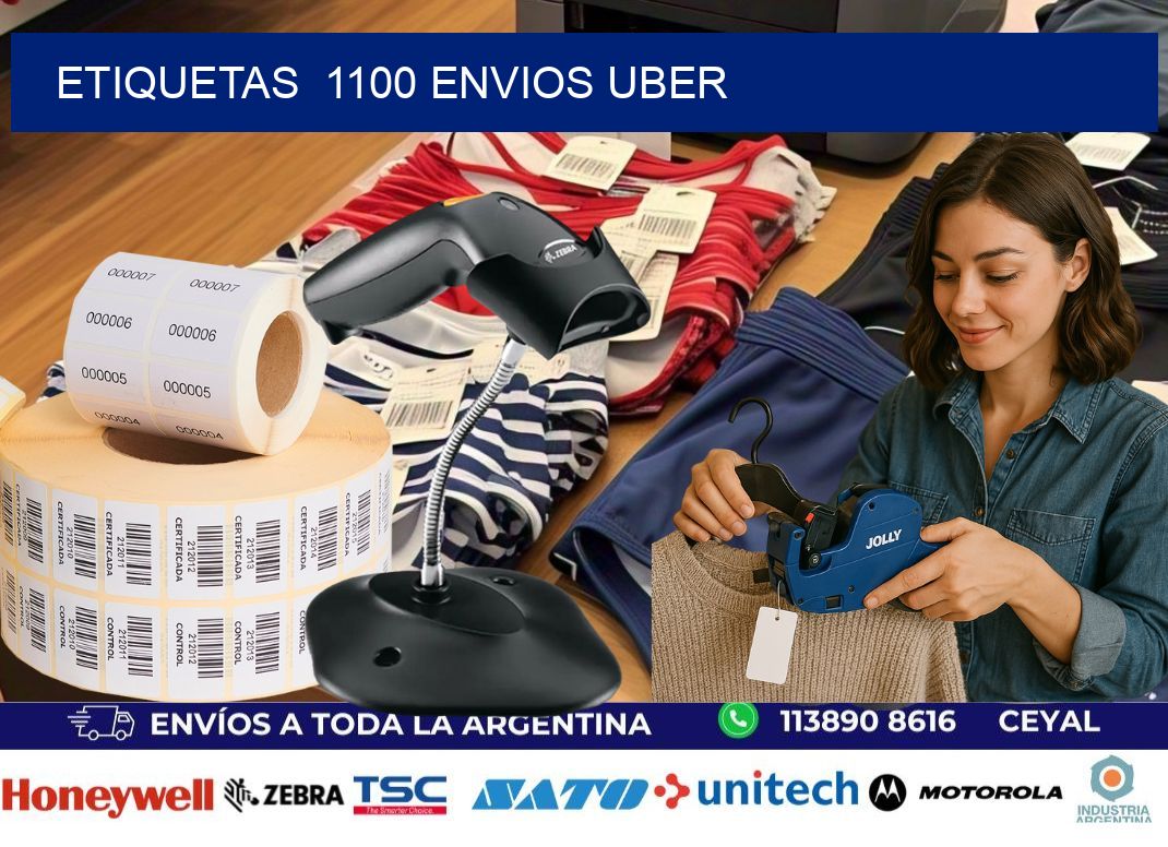 etiquetas  1100 ENVIOS UBER