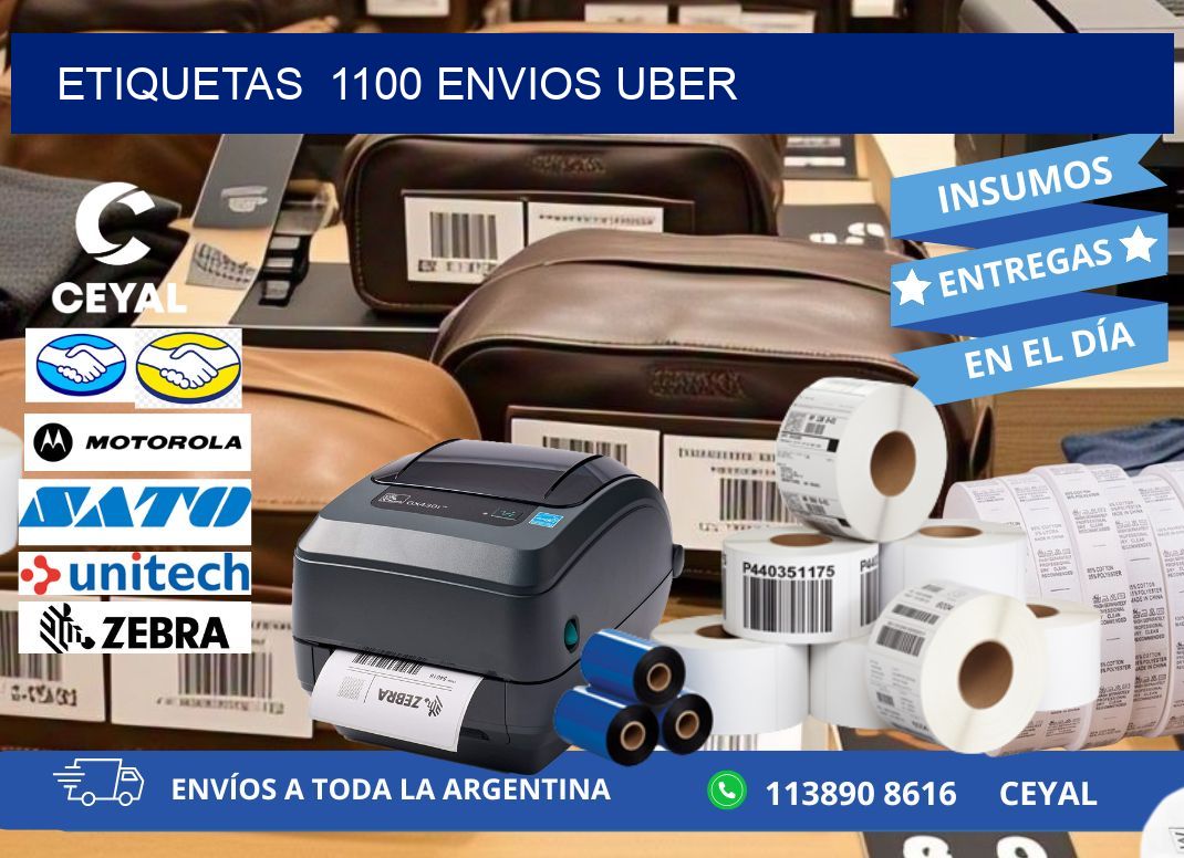 etiquetas  1100 ENVIOS UBER