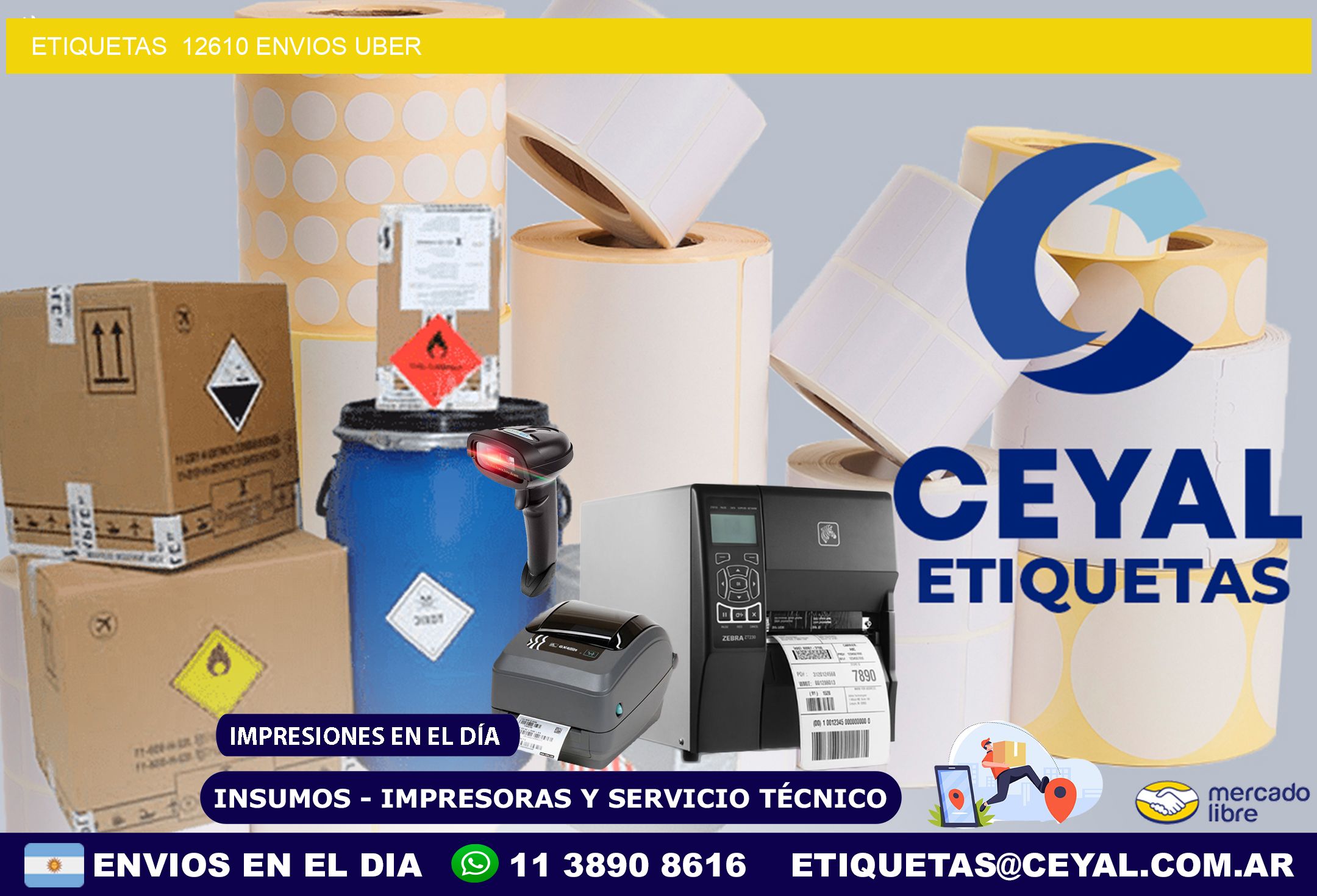 etiquetas  12610 ENVIOS UBER
