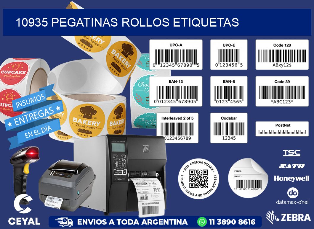10935 Pegatinas rollos etiquetas