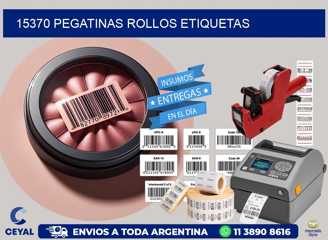 15370 Pegatinas rollos etiquetas