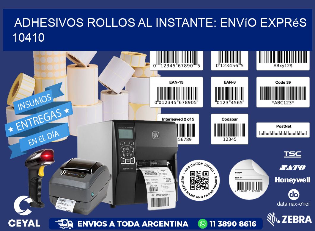 Adhesivos rollos al Instante: Envío Exprés 10410