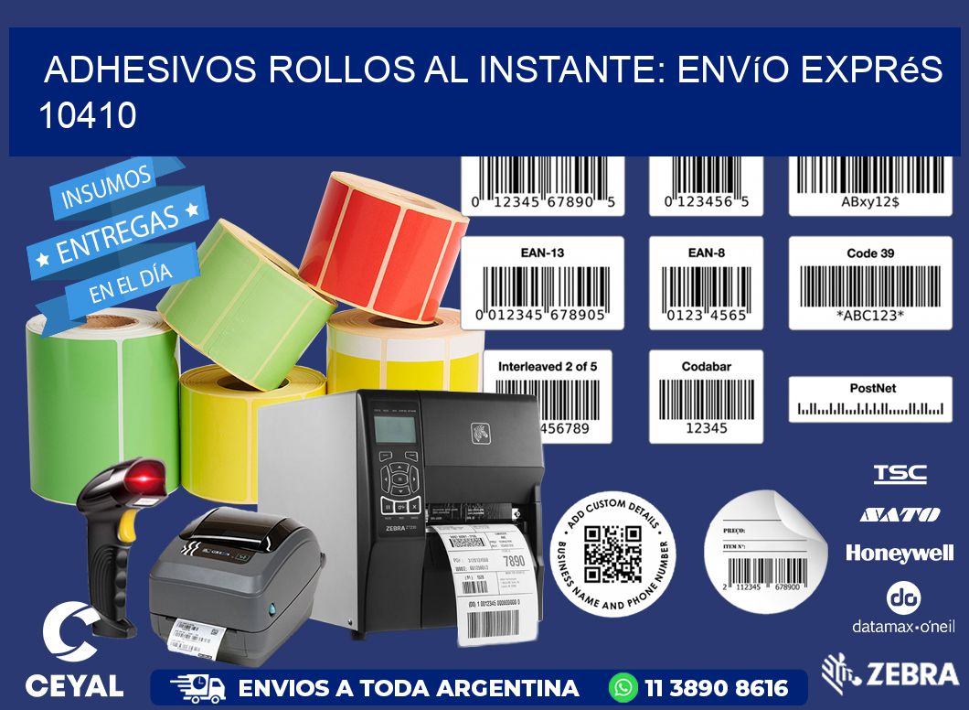 Adhesivos rollos al Instante: Envío Exprés 10410