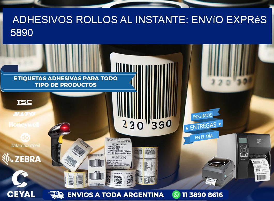 Adhesivos rollos al Instante: Envío Exprés 5890