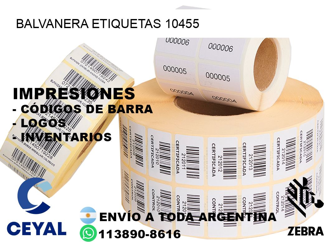 Balvanera etiquetas 10455