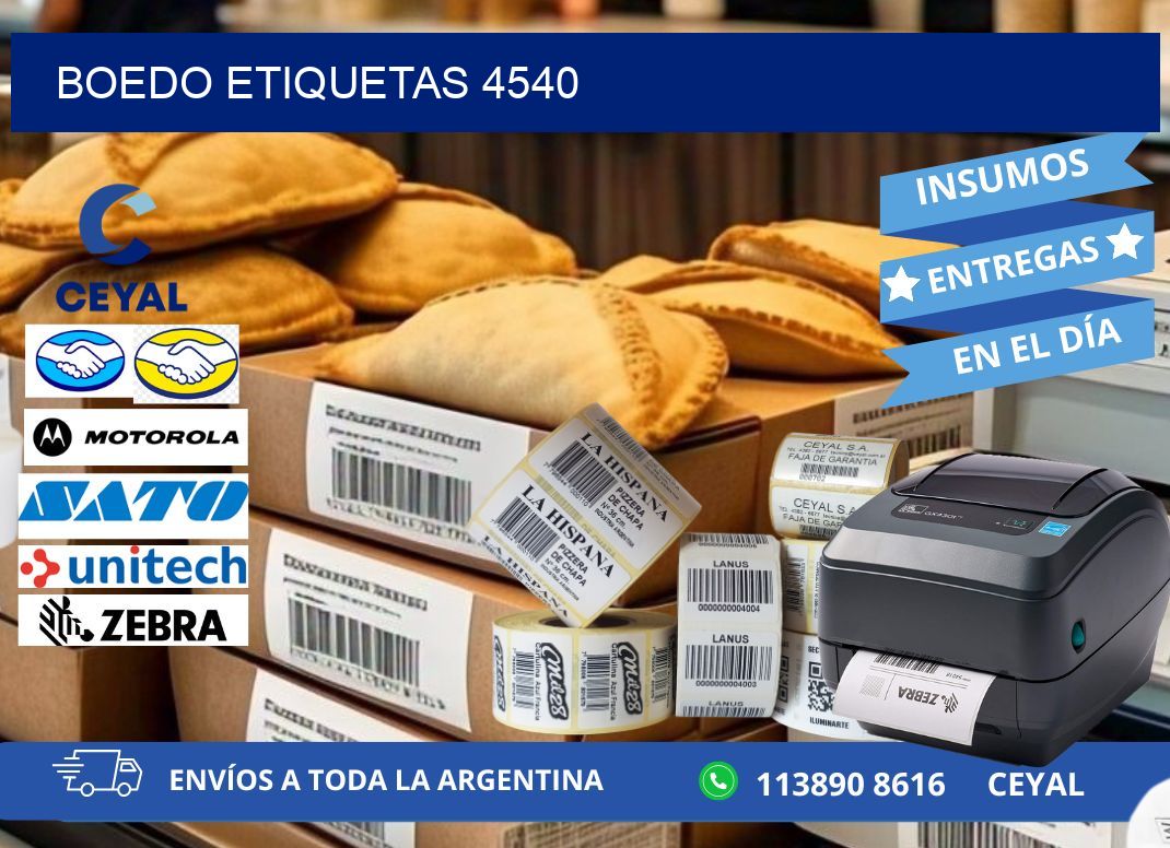 Boedo etiquetas 4540