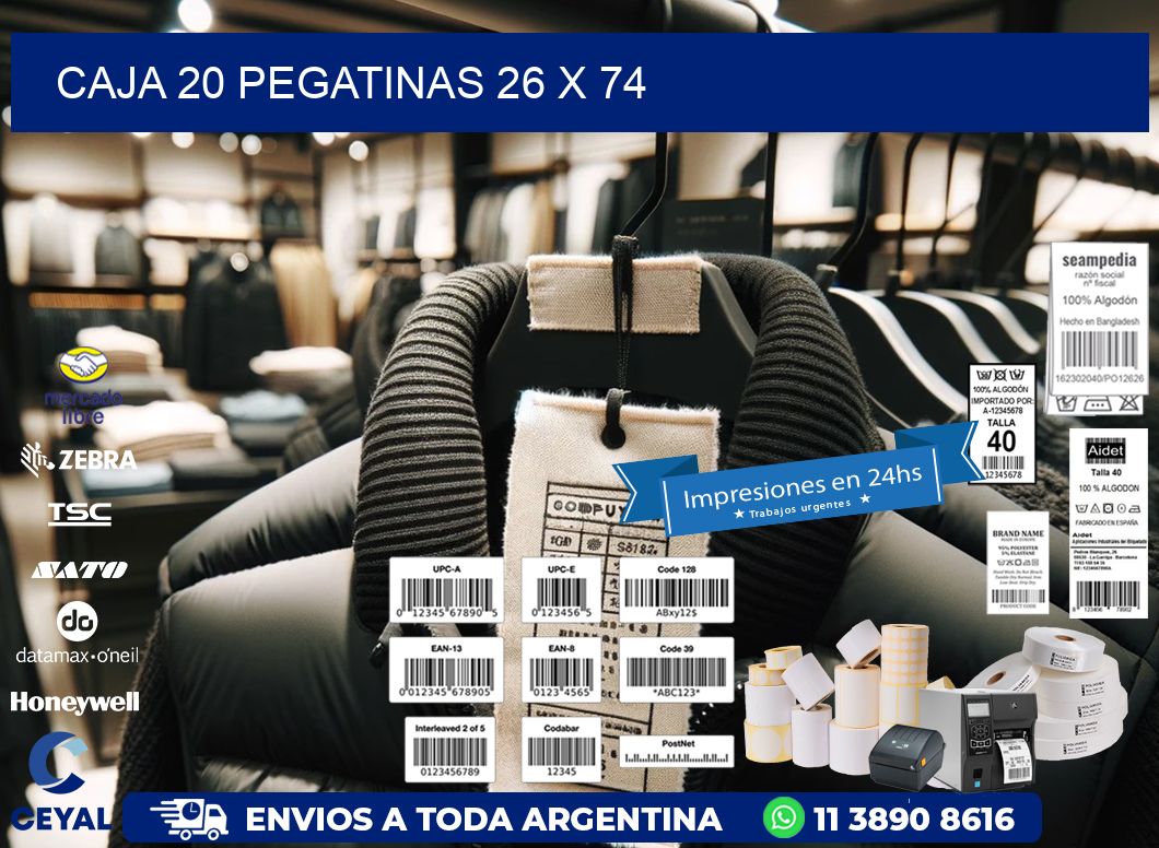 CAJA 20 PEGATINAS 26 x 74