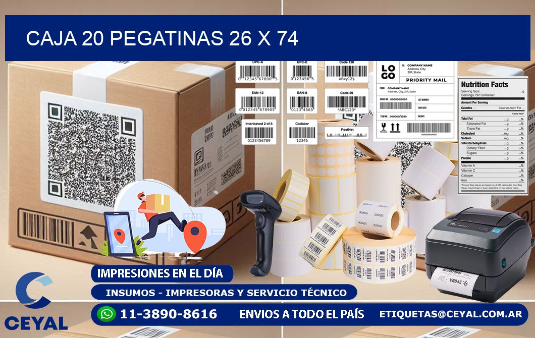 CAJA 20 PEGATINAS 26 x 74