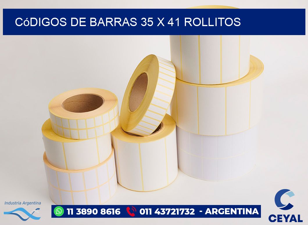 Códigos de Barras 35 x 41 rollitos