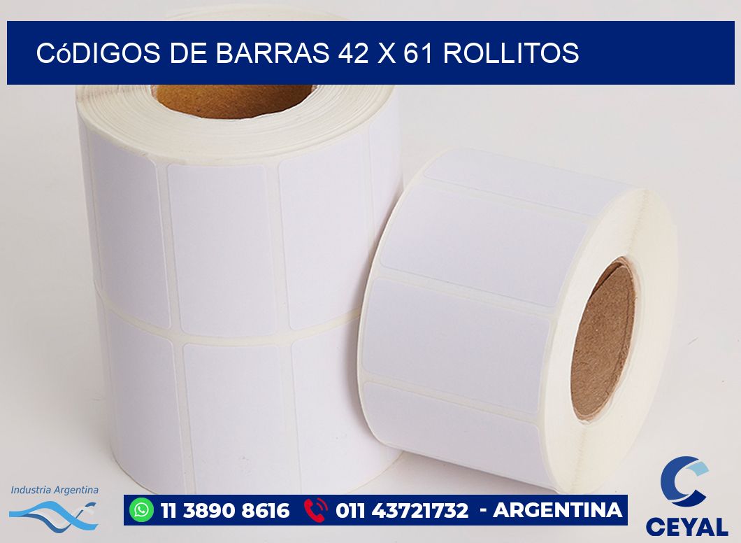 Códigos de Barras 42 x 61 rollitos