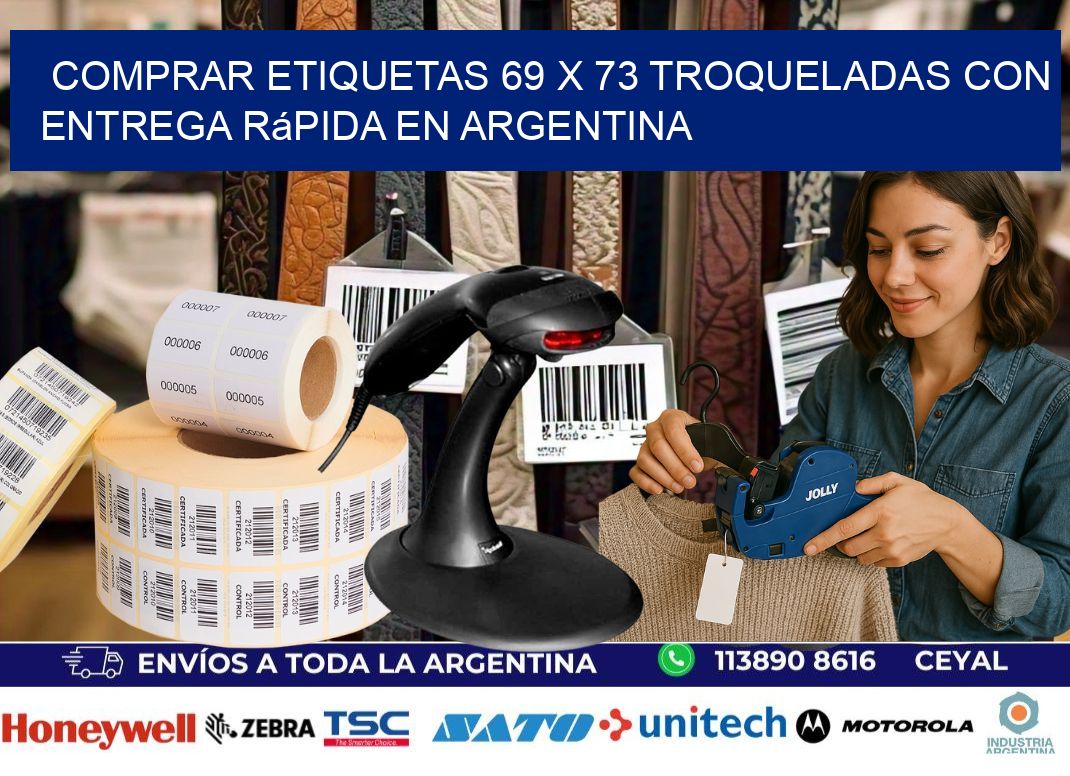 Comprar etiquetas 69 x 73 troqueladas con entrega rápida en Argentina