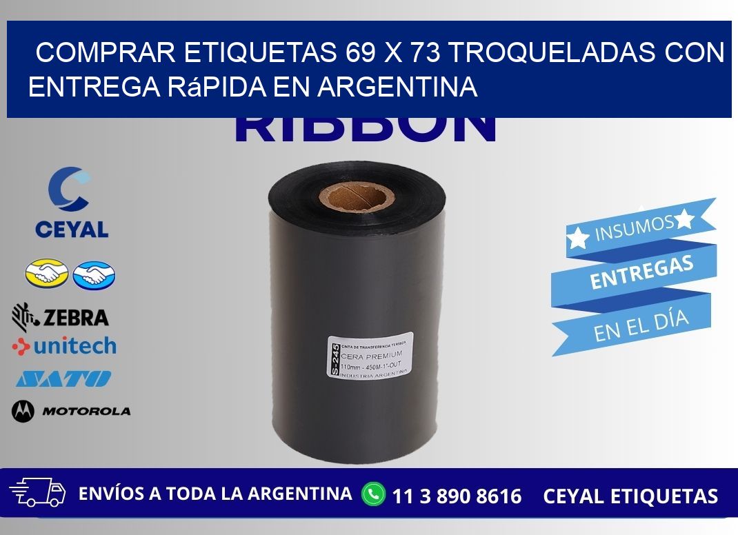 Comprar etiquetas 69 x 73 troqueladas con entrega rápida en Argentina