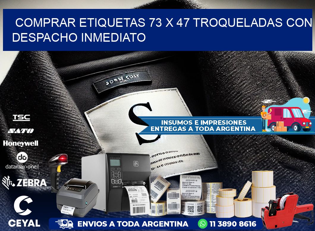 Comprar etiquetas 73 x 47 troqueladas con despacho inmediato