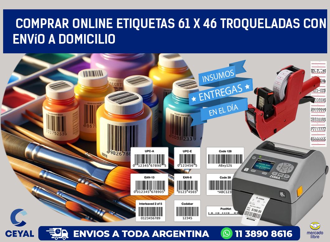 Comprar online etiquetas 61 x 46 troqueladas con envío a domicilio