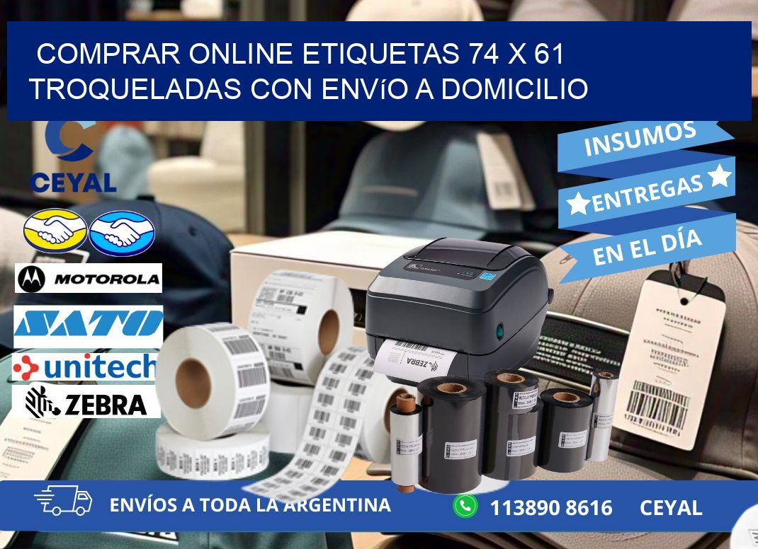 Comprar online etiquetas 74 x 61 troqueladas con envío a domicilio