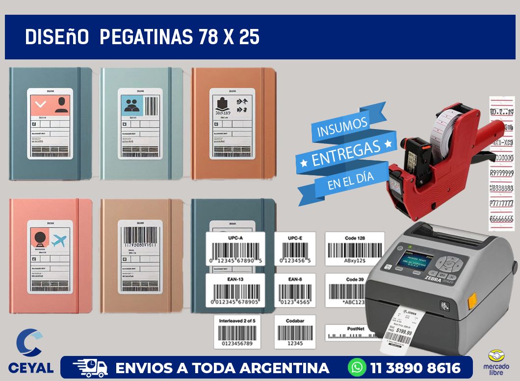 Diseño  PEGATINAS 78 x 25