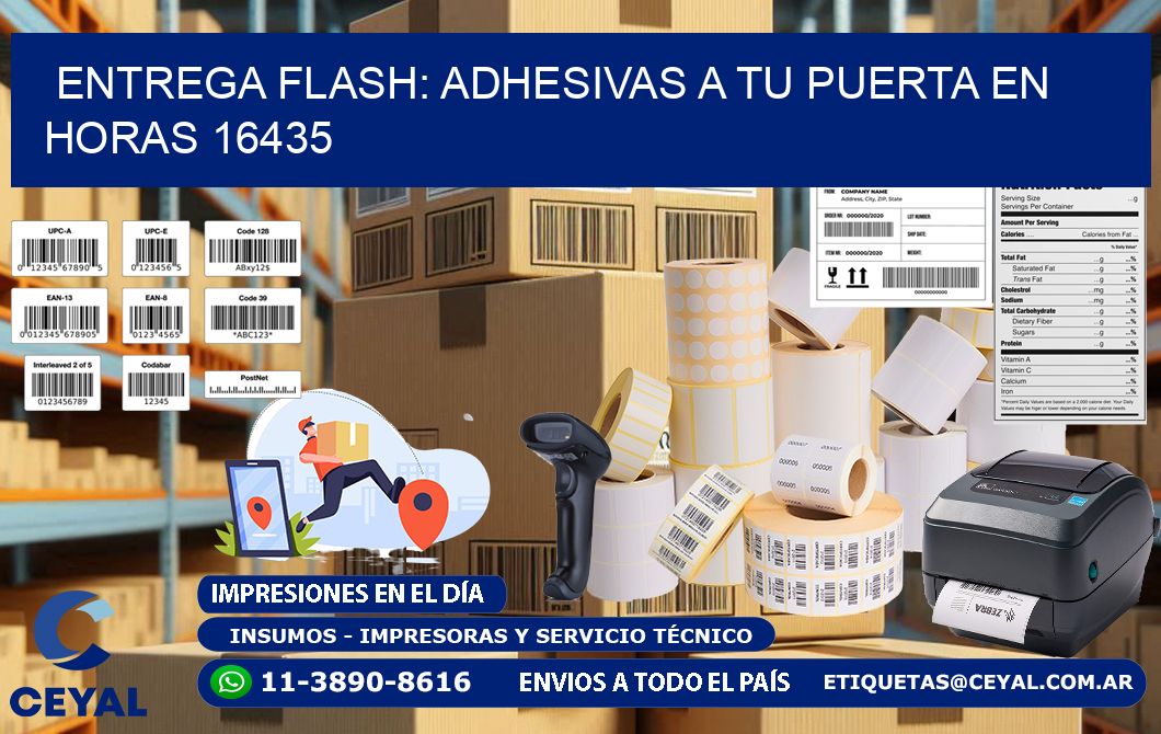 Entrega Flash: Adhesivas A Tu Puerta en Horas 16435