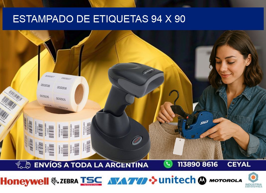 Estampado de etiquetas 94 x 90