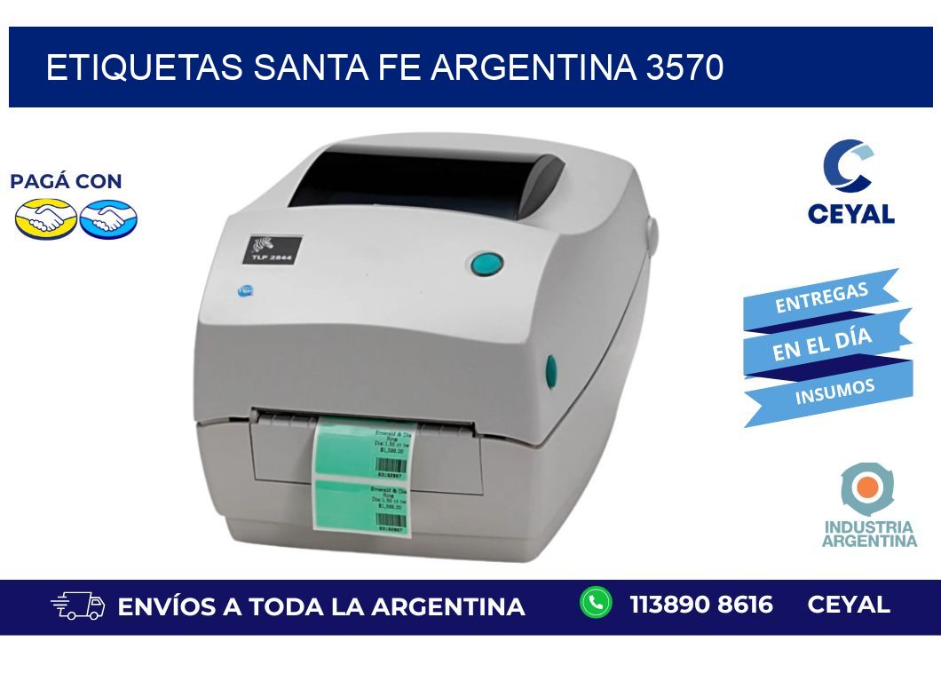 Etiquetas Santa Fe Argentina 3570