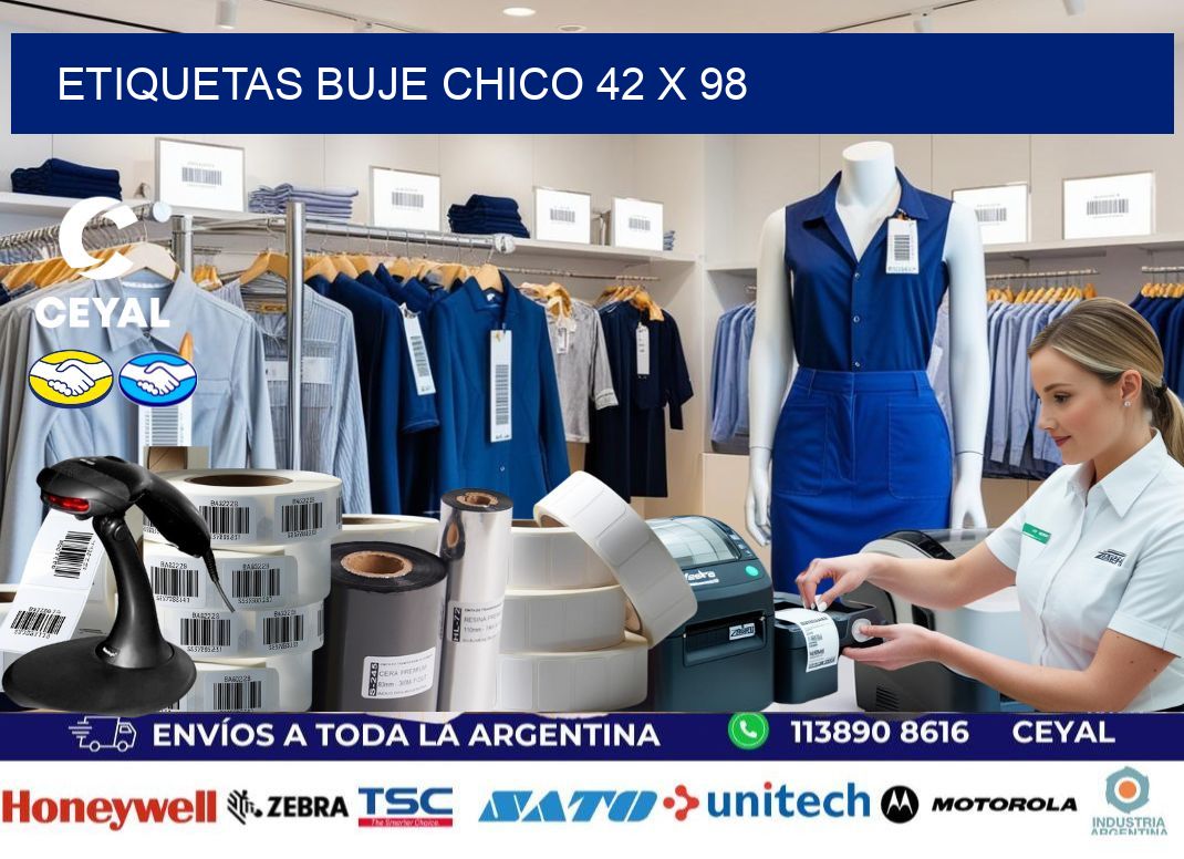 Etiquetas buje chico 42 x 98