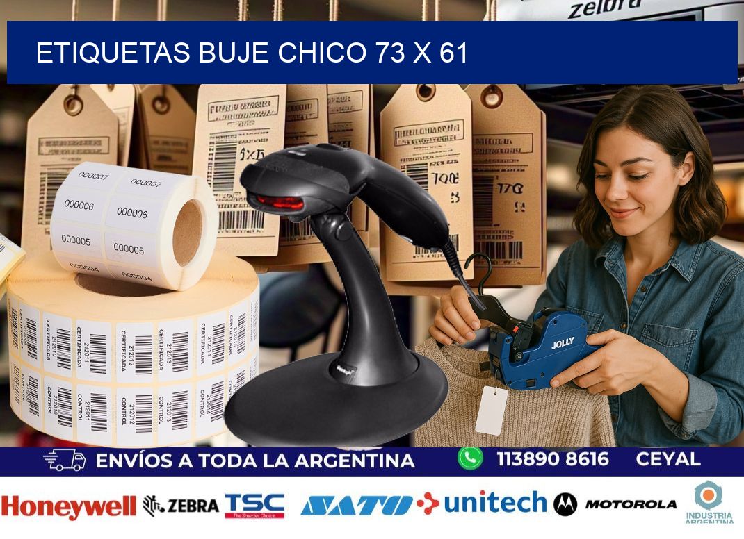 Etiquetas buje chico 73 x 61