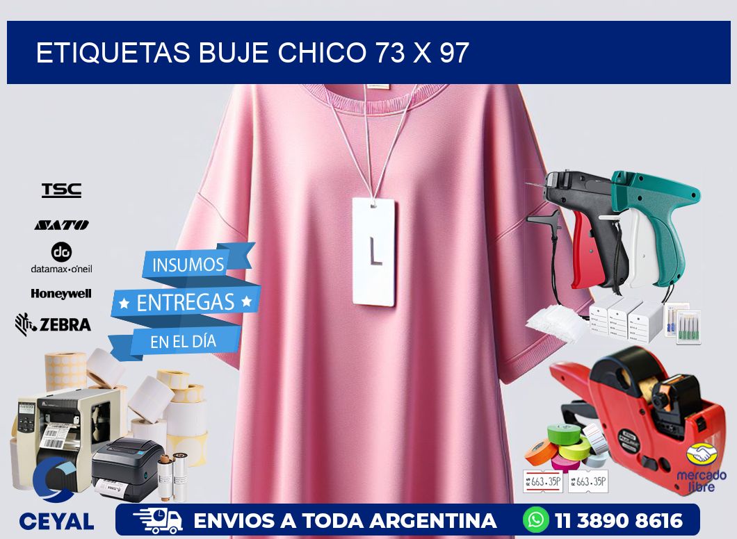 Etiquetas buje chico 73 x 97