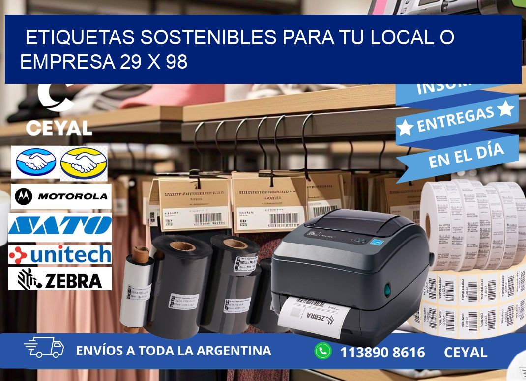 Etiquetas sostenibles para tu local o empresa 29 x 98