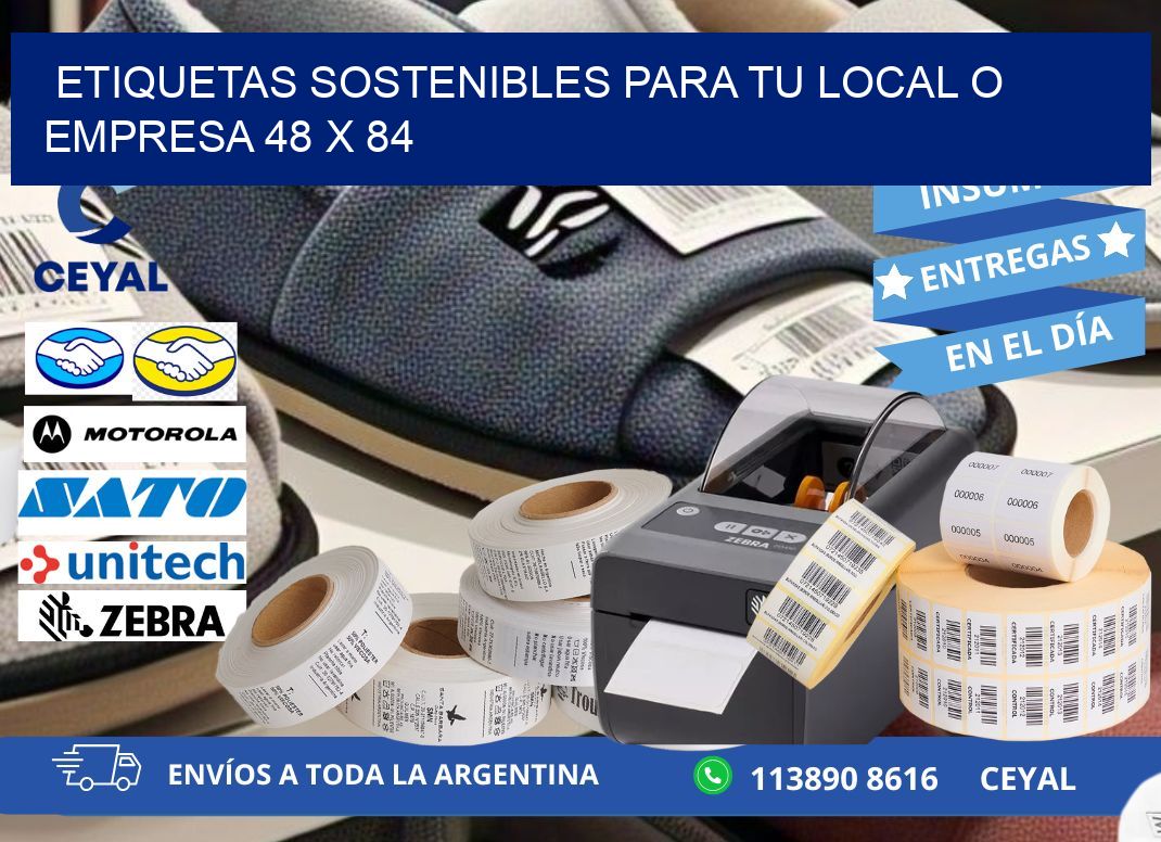 Etiquetas sostenibles para tu local o empresa 48 x 84