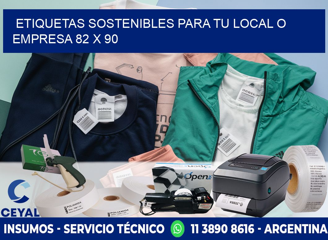 Etiquetas sostenibles para tu local o empresa 82 x 90