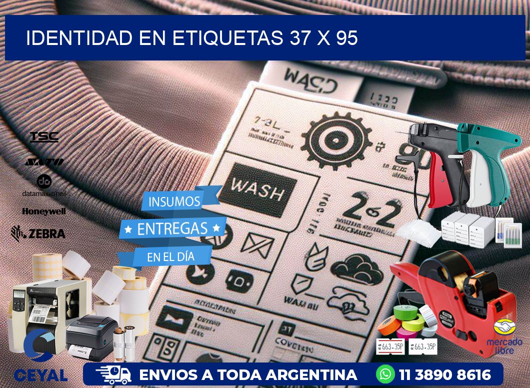 Identidad en etiquetas 37 x 95