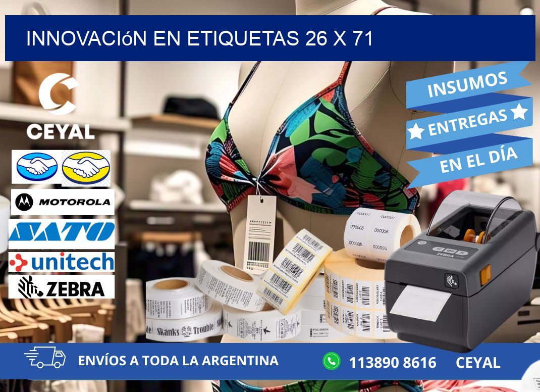 Innovación en etiquetas 26 x 71