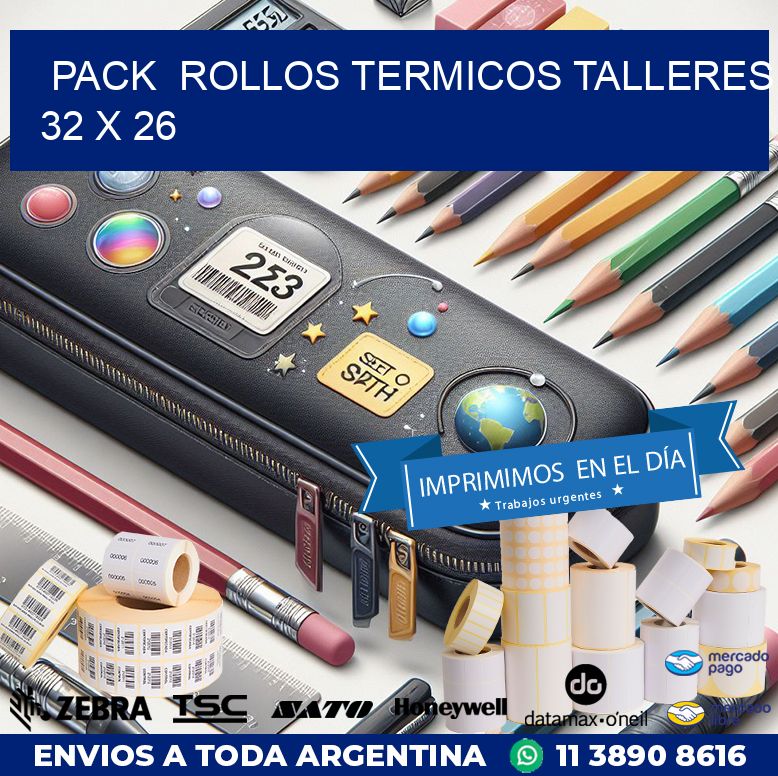 Pack  ROLLOS TERMICOS TALLERES 32 x 26