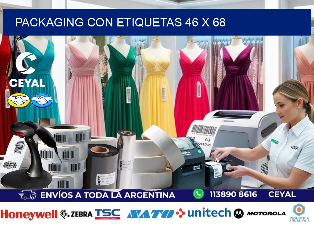 Packaging con etiquetas 46 x 68