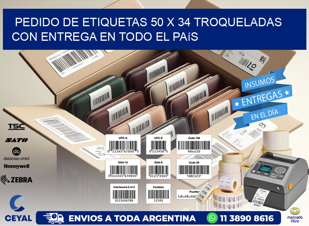 Pedido de etiquetas 50 x 34 troqueladas con entrega en todo el país
