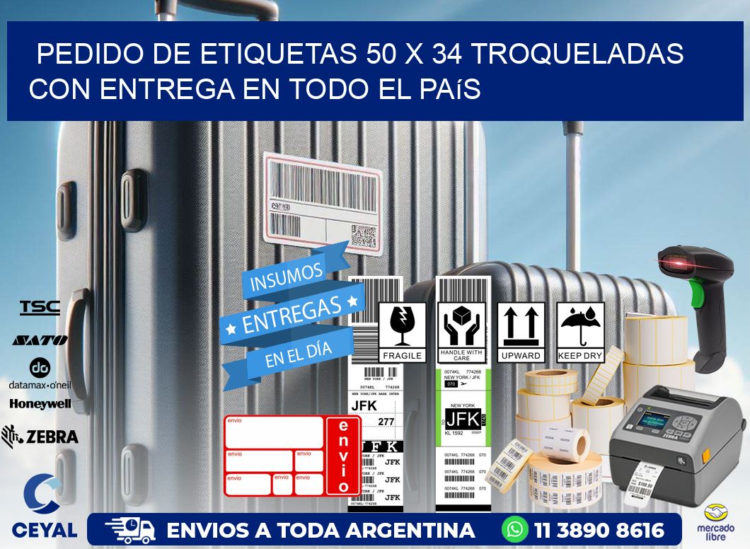 Pedido de etiquetas 50 x 34 troqueladas con entrega en todo el país