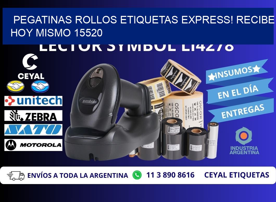 Pegatinas rollos etiquetas Express! Recibe Hoy Mismo 15520