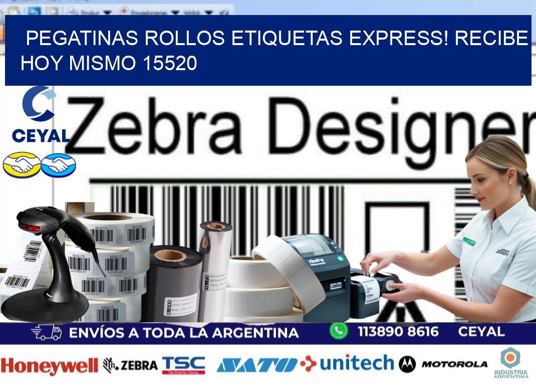 Pegatinas rollos etiquetas Express! Recibe Hoy Mismo 15520