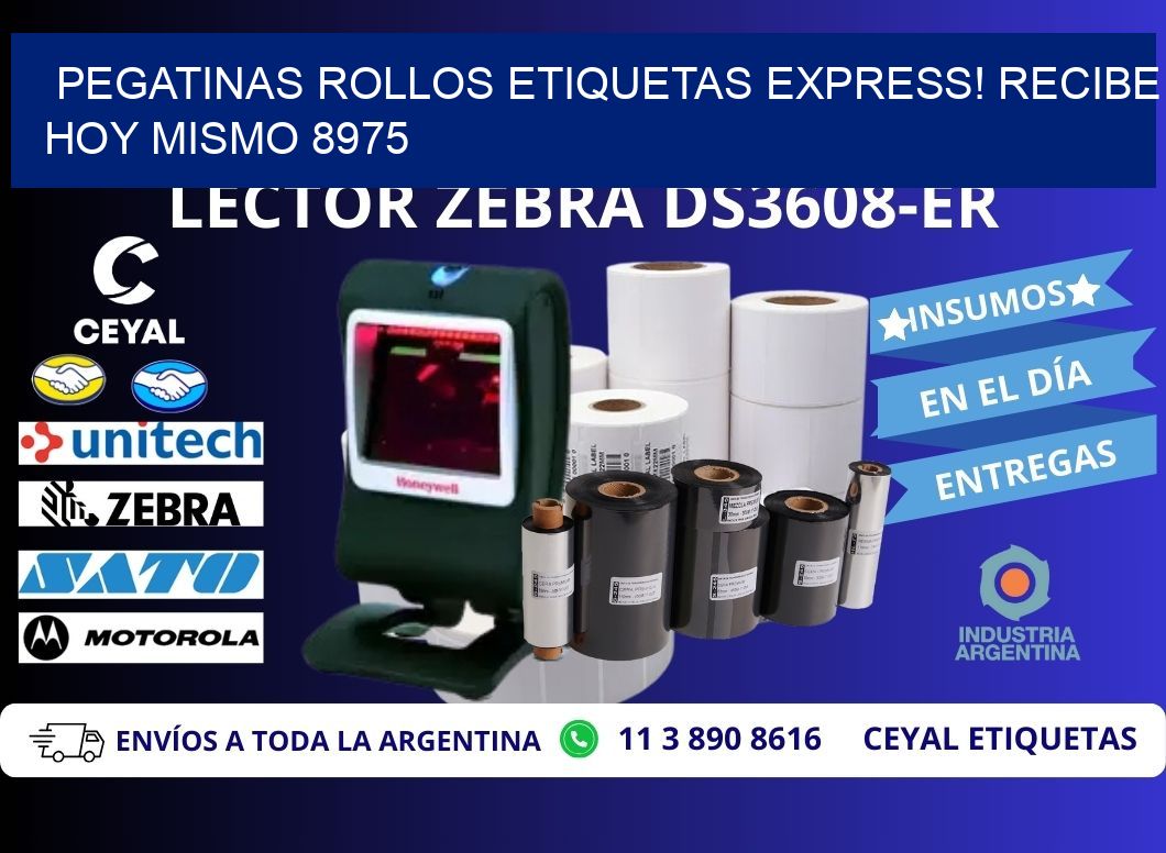 Pegatinas rollos etiquetas Express! Recibe Hoy Mismo 8975