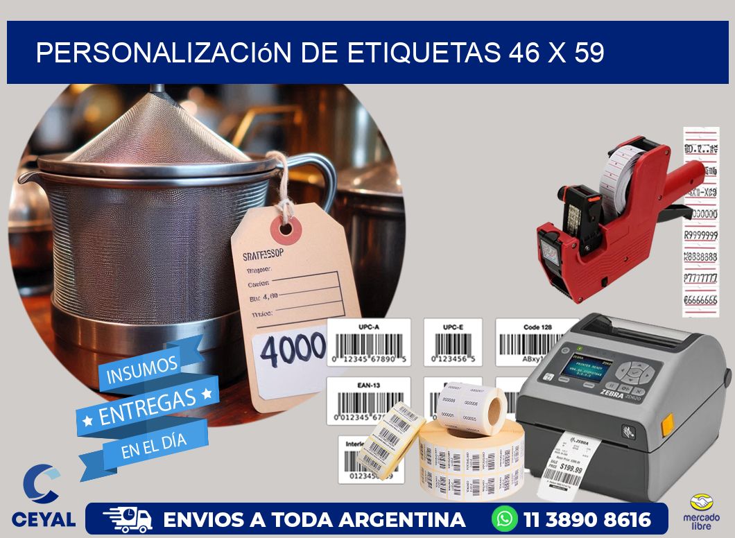 Personalización de etiquetas 46 x 59