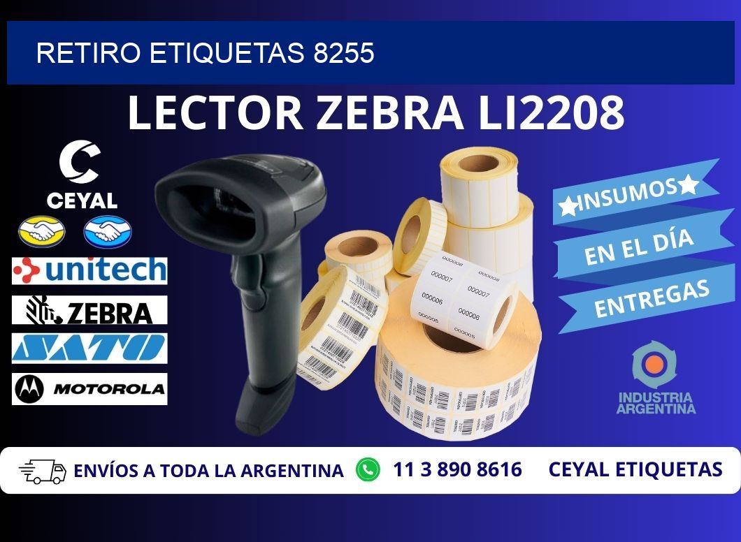 Retiro etiquetas 8255