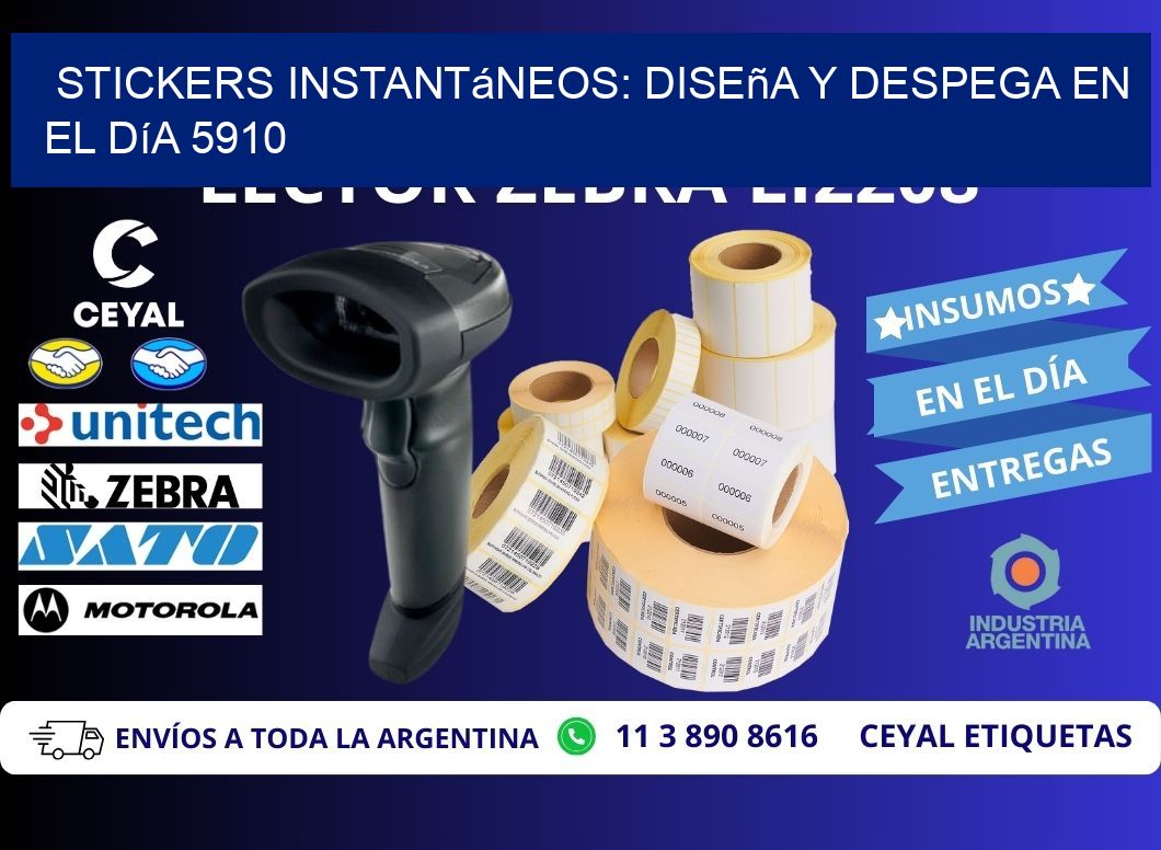 Stickers Instantáneos: Diseña y Despega en el Día 5910